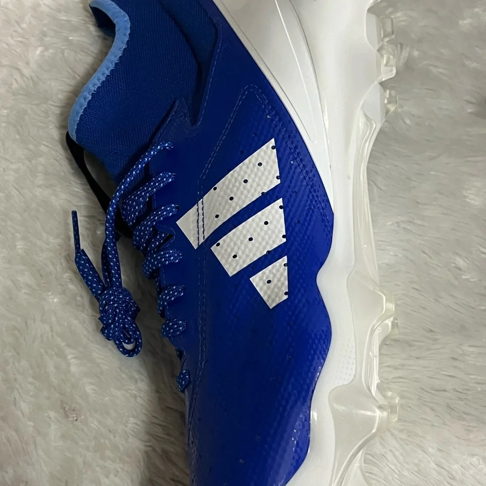 adidas Men's adizero Impact Speed Juice Royal Blue And White Football Cleats 14